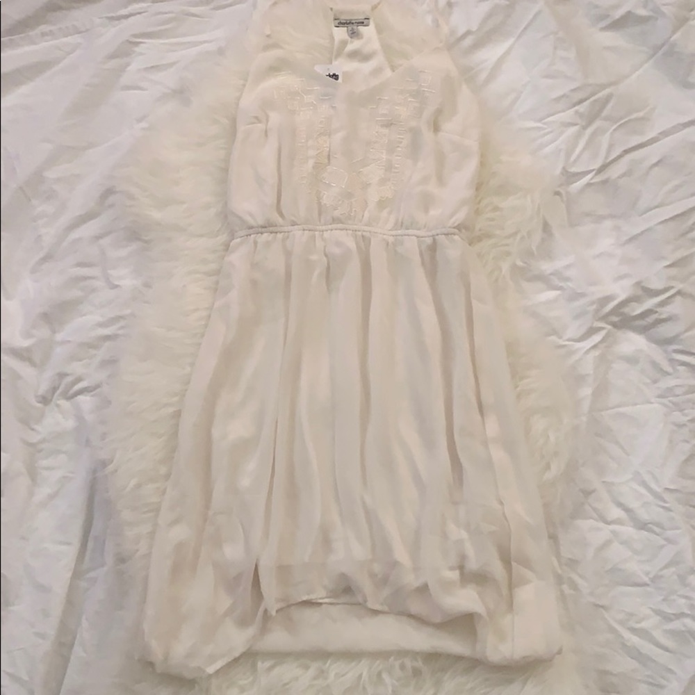 Cream High-Low Dress